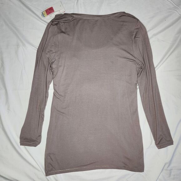 Soft Surroundings Womens Medium Draped Twinkle Top Tan Taupe - Picture 2 of 10